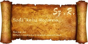 Székely Rozanna névjegykártya